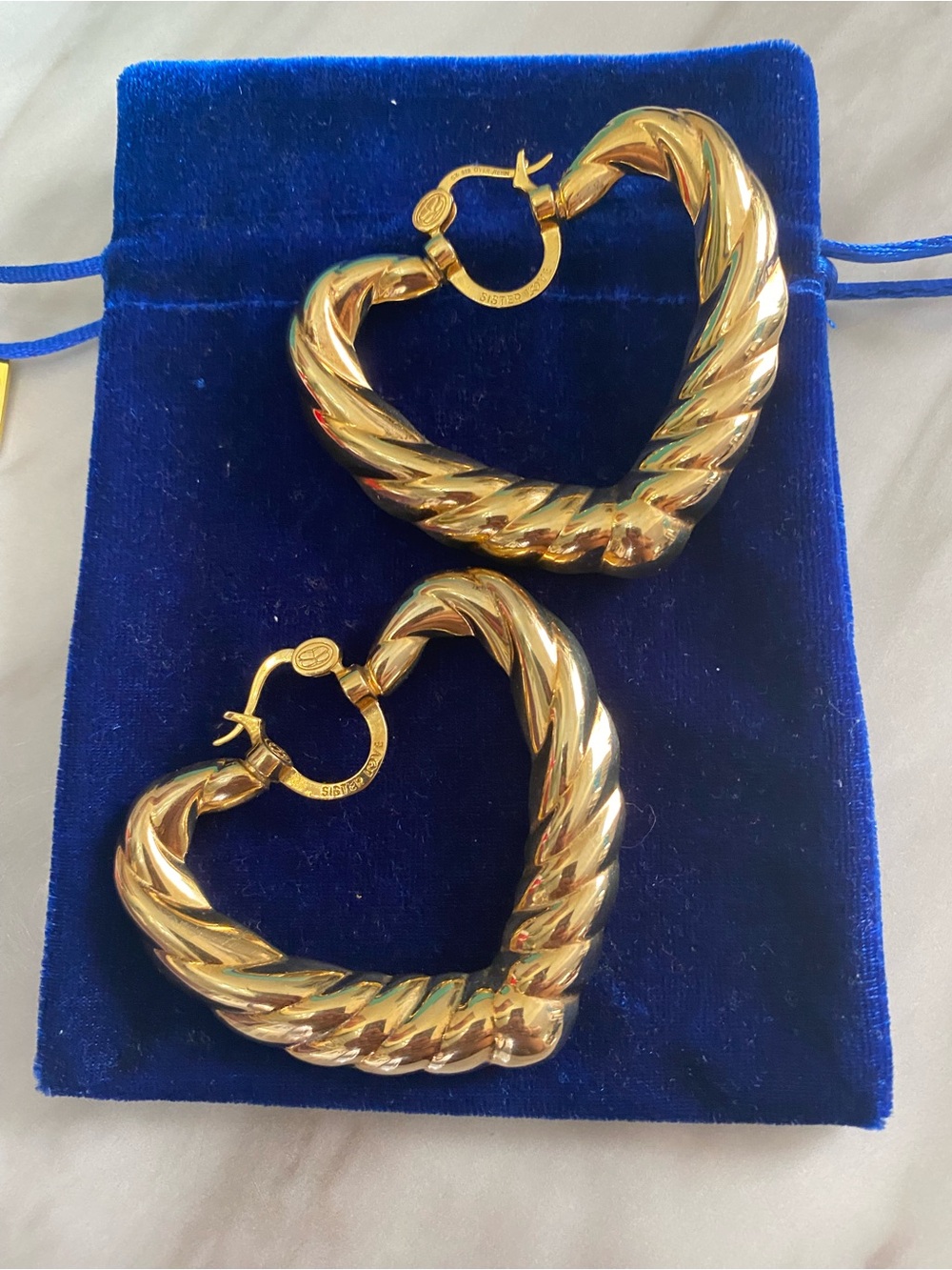 Genuine Gold Heart Hoop Earrings - Women's Jewelry
